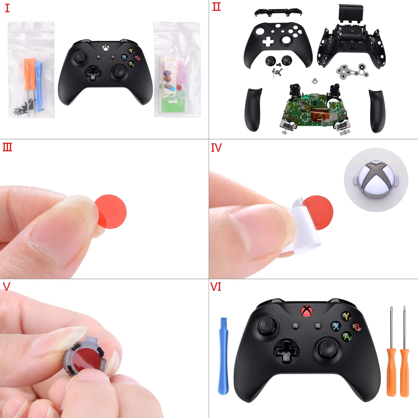 eXtremeRate Custom Home Guide Button LED Stickers for Xbox Series X/S Xbox One S/X Xbox One Xbox One Elite Controller - 40pcs