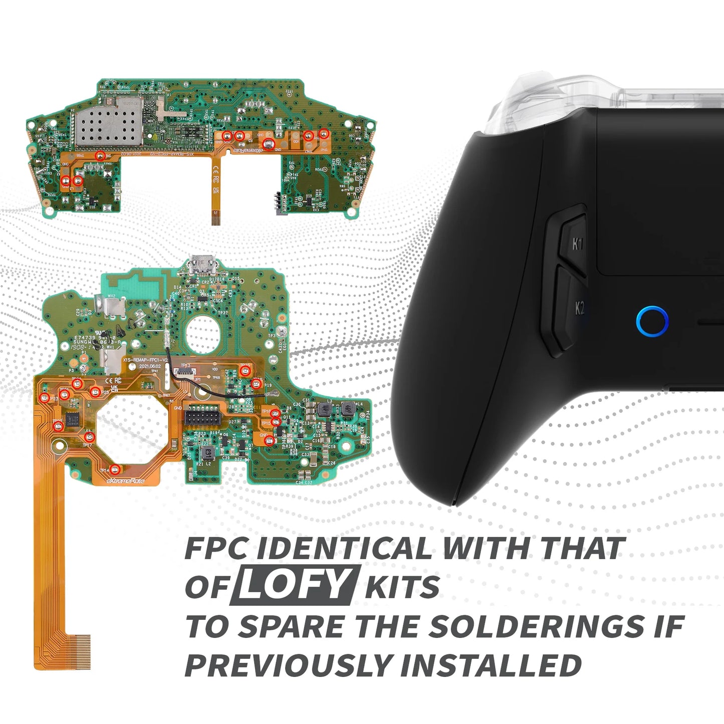 eXtremeRate VICTOR S Remap Kit for Xbox One S/X Controller, 6 Profiles & Redesigned Back Shell & Side Rails & 4 Back Buttons