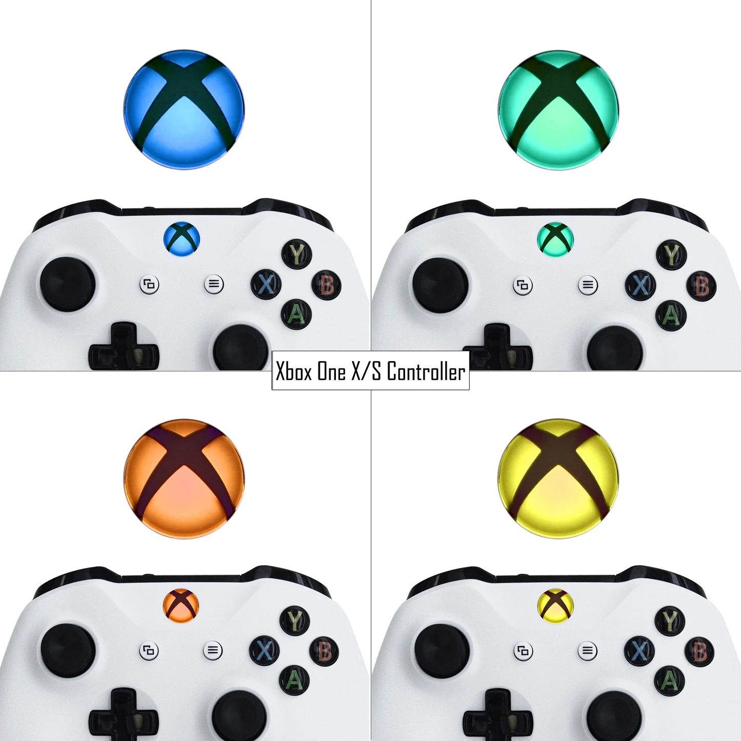 eXtremeRate Custom Home Guide Button LED Stickers for Xbox Series X/S Xbox One S/X Xbox One Xbox One Elite Controller - 40pcs