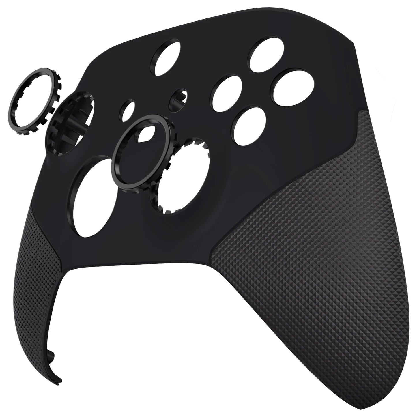 eXtremeRate ASR Version Rubberized Grip Front Shell for Xbox Core Wireless Controller, Faceplate Case Cover with 2 Accent Rings