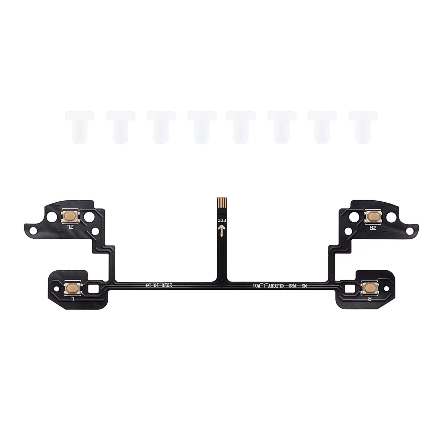 eXtremeRate Custom Clicky Hair Trigger Kit Flashshot Trigger Stop Flex Cable for Nintendo Switch Pro Controller