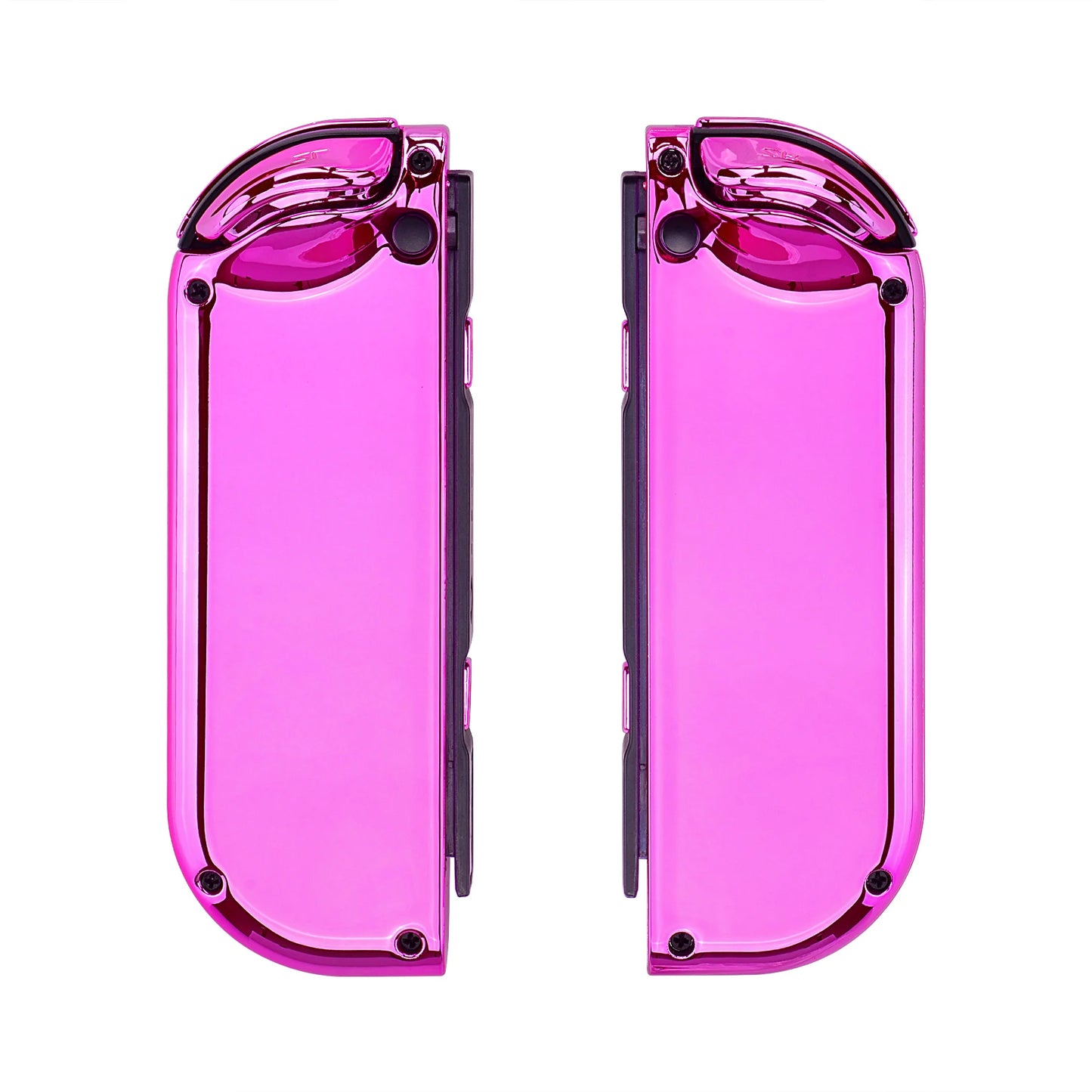 eXtremeRate Chrome Pink Controller Housing With Full Set Buttons DIY Replacement Shell Case for NS Switch & OLED JoyCon