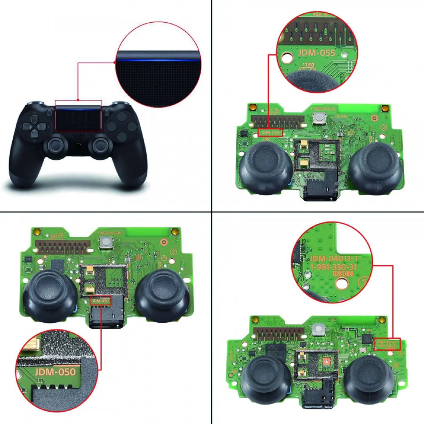 eXtremeRate Dawn 2.0 FlashShot Remap Kit With Back Shell & 2 Back Buttons & 2 Trigger Lock for PS4 Controller JDM 040/050/055