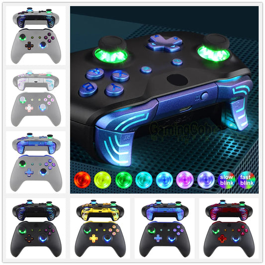 eXtremeRate Luminated DTFS (DTF 2.0) LED Kit for Xbox One S/X Controller, Thumbsticks Action Buttons & Classical Symbols Buttons