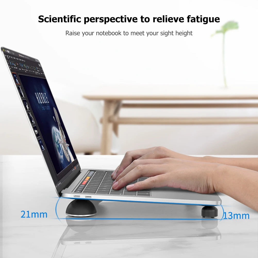 Portable Laptop Stand Cooling Pad Magnetic For MacBook Laptop Cool Ball Heat Dissipation Non-Slip Pad Notebook Cooler Stand