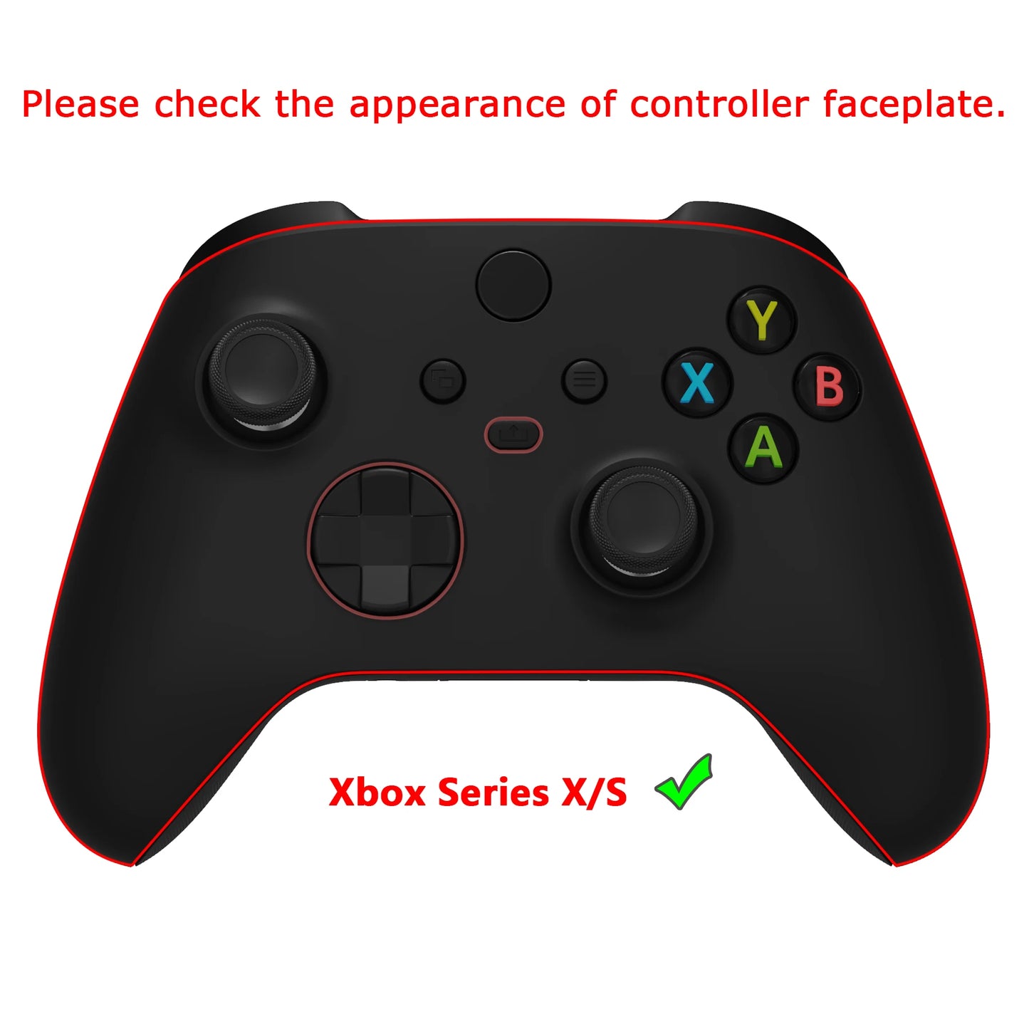 eXtremeRate Textured Non-Slip Improvement Back Panels Accessories Replacement Side Rails Shell for Xbox Core Wireless Controller