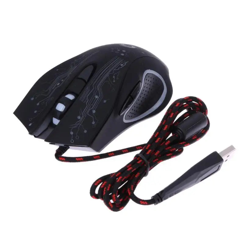 VODOOL USB Wired Gaming Mouse 6 Buttons 3200 DPI Adjustable LED Optical Computer Game Mouse Gamer Mice For LOL PC Desktop Laptop