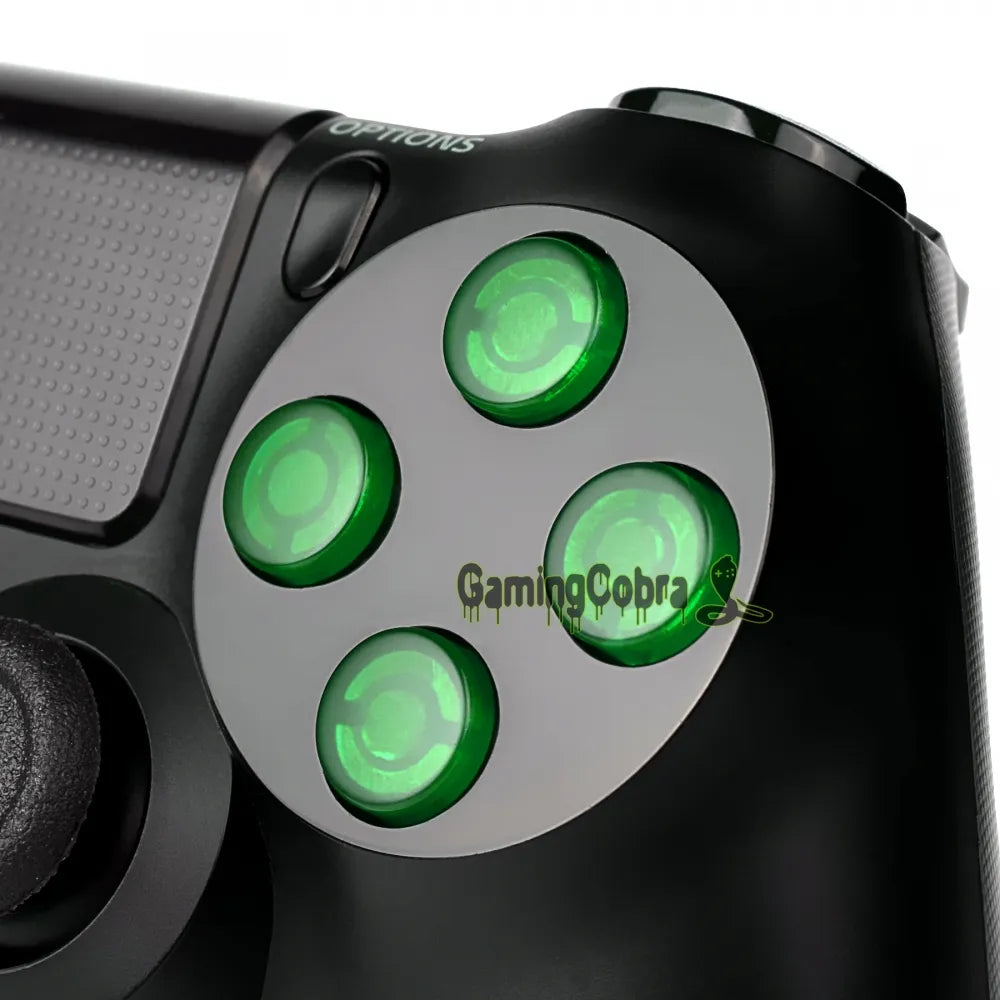 eXtremeRate Customized Action Buttons Kits for PS4 All Model Controller Transparent Red Green Yellow Blue Black White