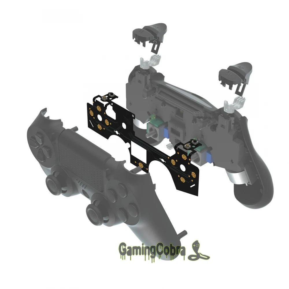 eXtremeRate Clicky Custom Flashshot Hair Trigger Stop Kit Flex Cable for PS4 Slim Pro Controller JDM-040/050/055