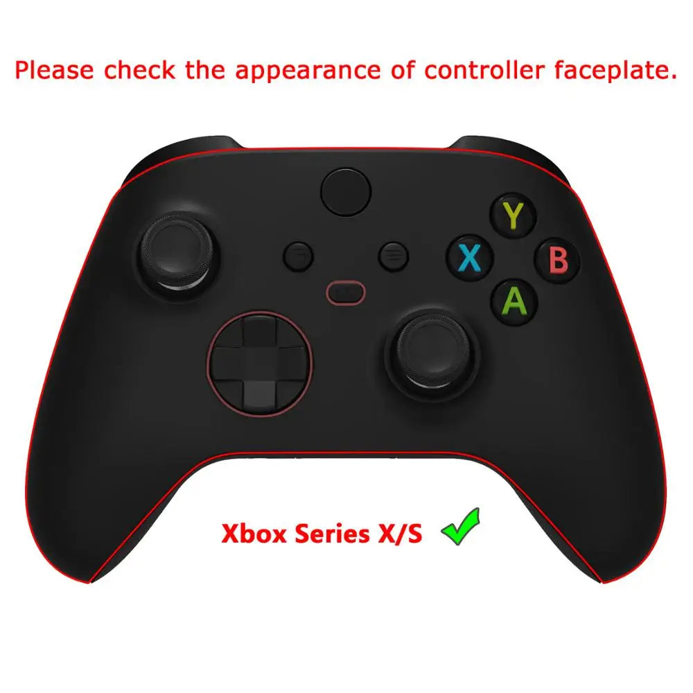 eXtremeRate Custom Replacement Shell for Xbox Core Wireless Controller, Handles Shell ＆ Side Rails Panels Faceplate Cover