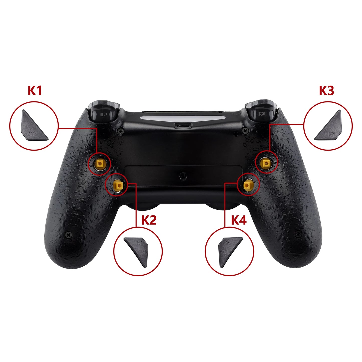 eXtremeRate Dawn Remappable Remap Kit for ps4 Slim Pro Controller JDM 040/050/055 w/ Back Shell & 4 Back Buttons