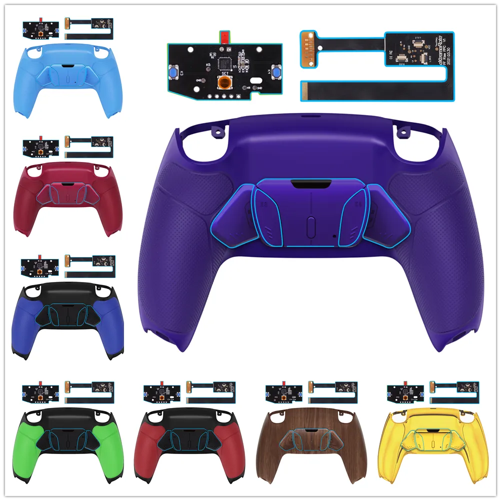 eXtremeRate Remappable RISE 4.0 Remap Kit, Upgrade Board & Back Shell & 4 Back Buttons for ps5 Controller BDM-010 & BDM-020