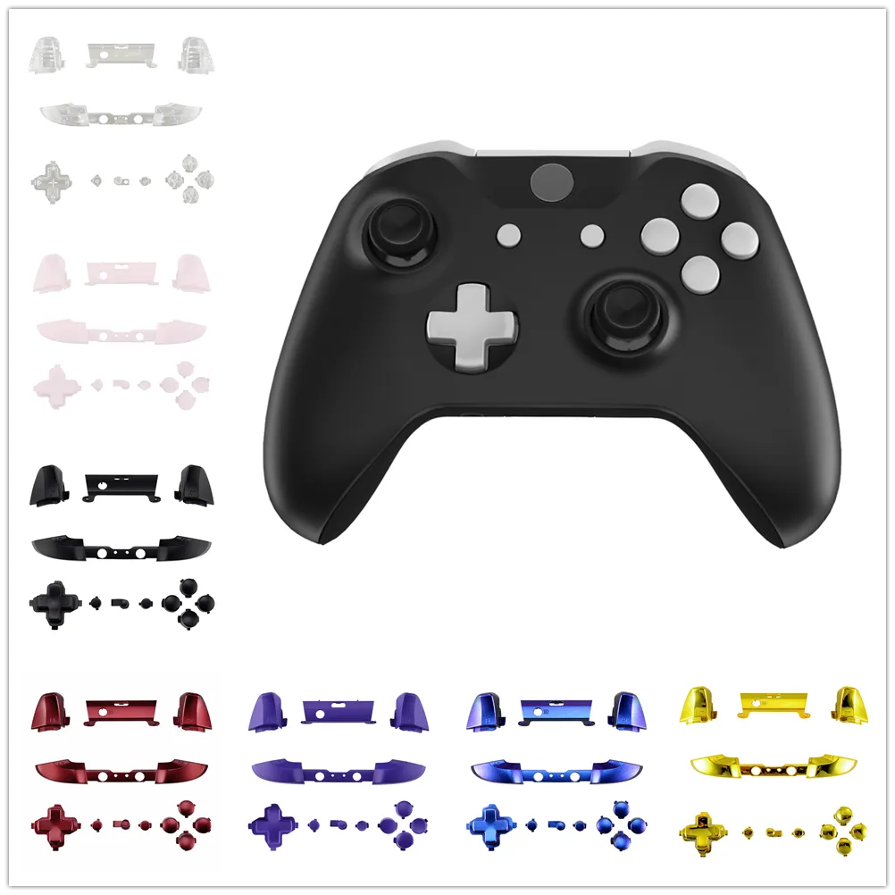 eXtremeRate Full Set Buttons Repair Kits Trigger Dpad ABXY Start Back Sync Button for Xbox One S & One X Controller (Model 1708)