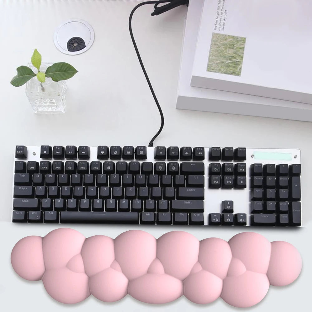 Candy Color Cloud Wrist Rest Keyboard Mouse Pad Ergonomic Keyboard Mousepad Gaming Non-Slip Pain Relief Wrist Rest Mouse Pad