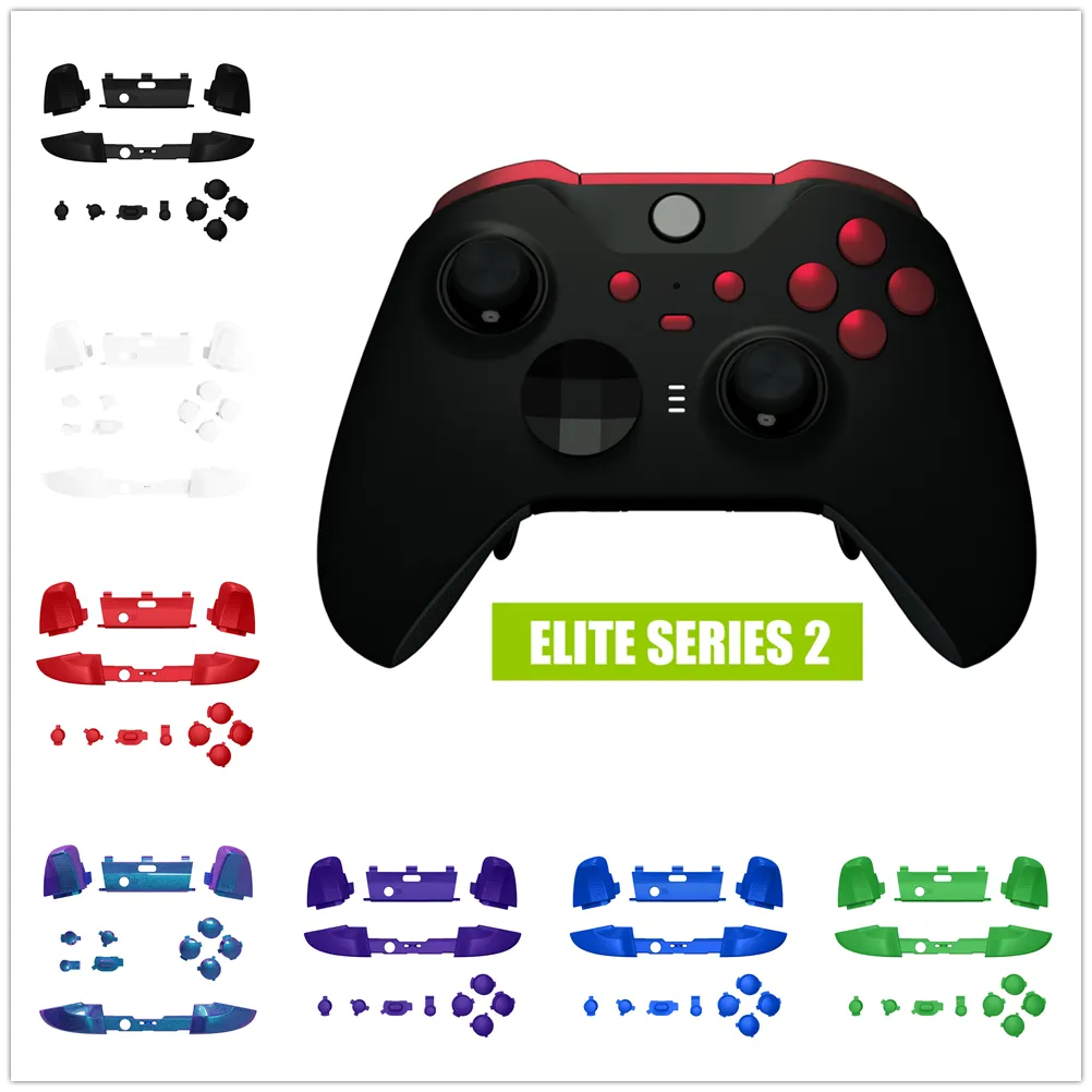 eXtremeRate Replacement Buttons LB RB LT RT Bumpers Triggers ABXY Start Back Keys for Xbox One Elite V2 Controller Model 1797