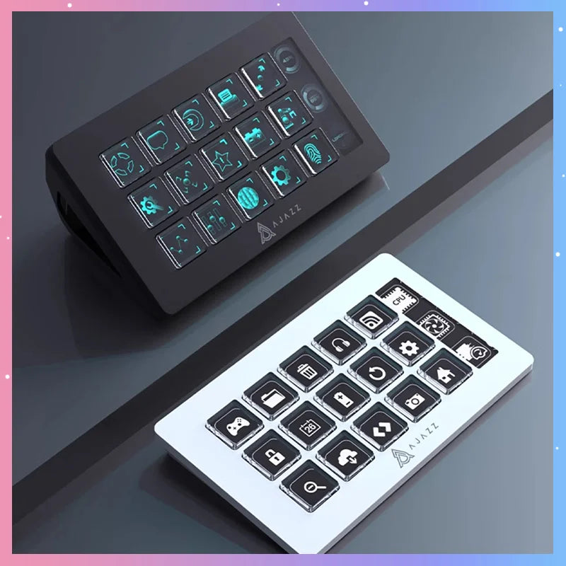 AJAZZ AKP153 Stream Deck Controller Console 15 Macro Keys Trigger Actions In Apps And Software Like OBS Works With MAC PC Gifts