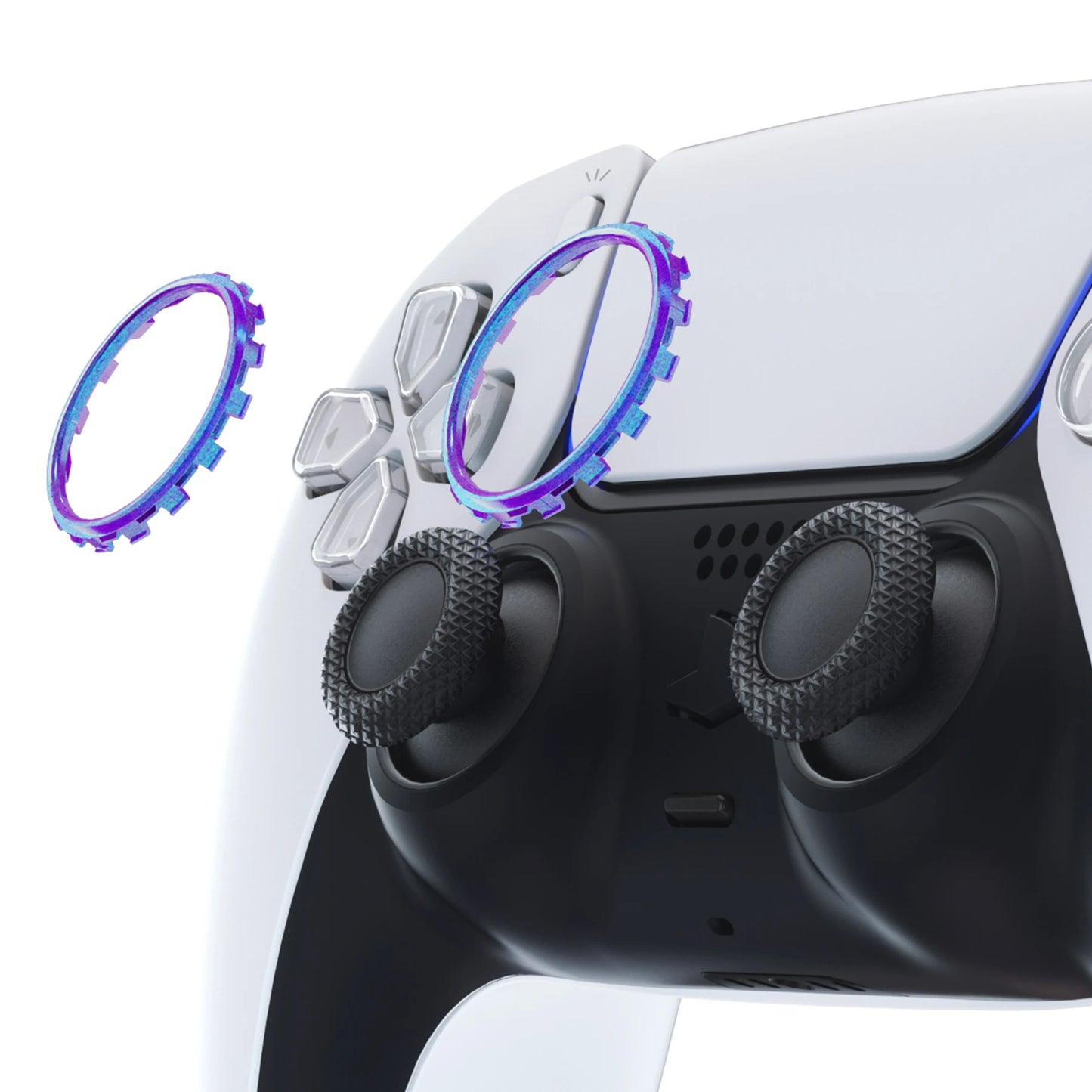 eXtremeRate Replacement Accessories Accent Rings for ps5 Controller - Controller NOT Included