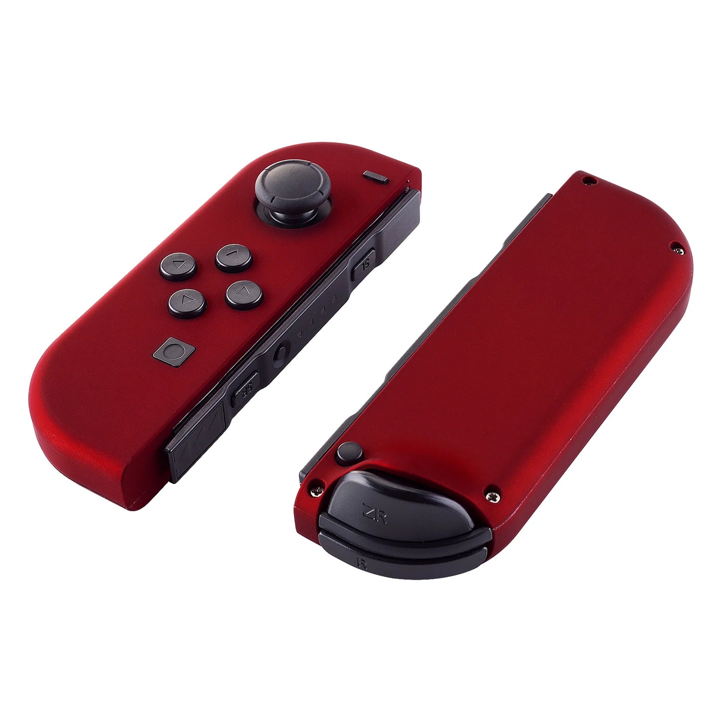 eXtremeRate Replacement Soft Touch Red Housing With Full Set Buttons Custom Shell Case for Nintendo Switch JoyCon & OLED JoyCon