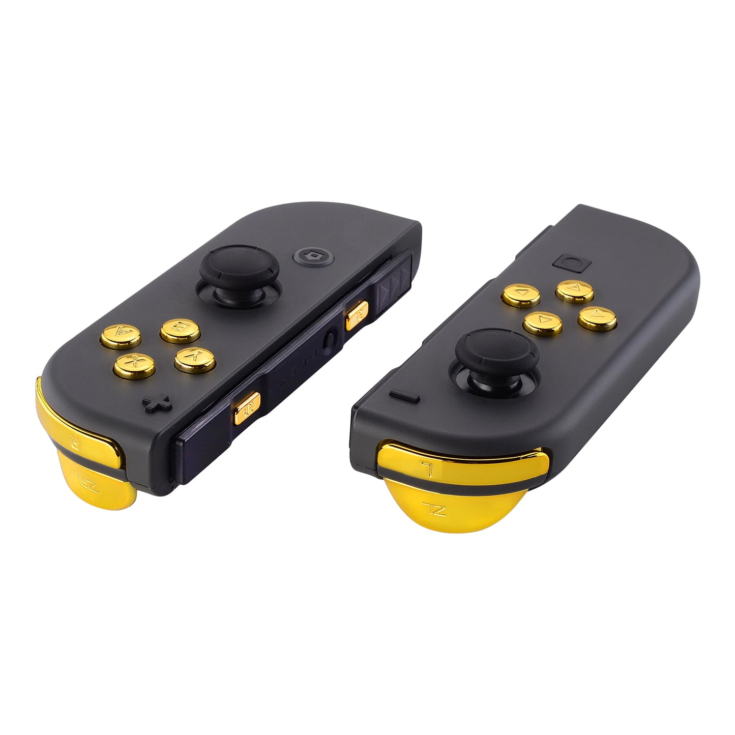 eXtremeRate Chrome Replacement ABXY SR SL L R ZR ZL Trigger Full Set Buttons with Tools for Nintendo Switch & OLED JoyCon