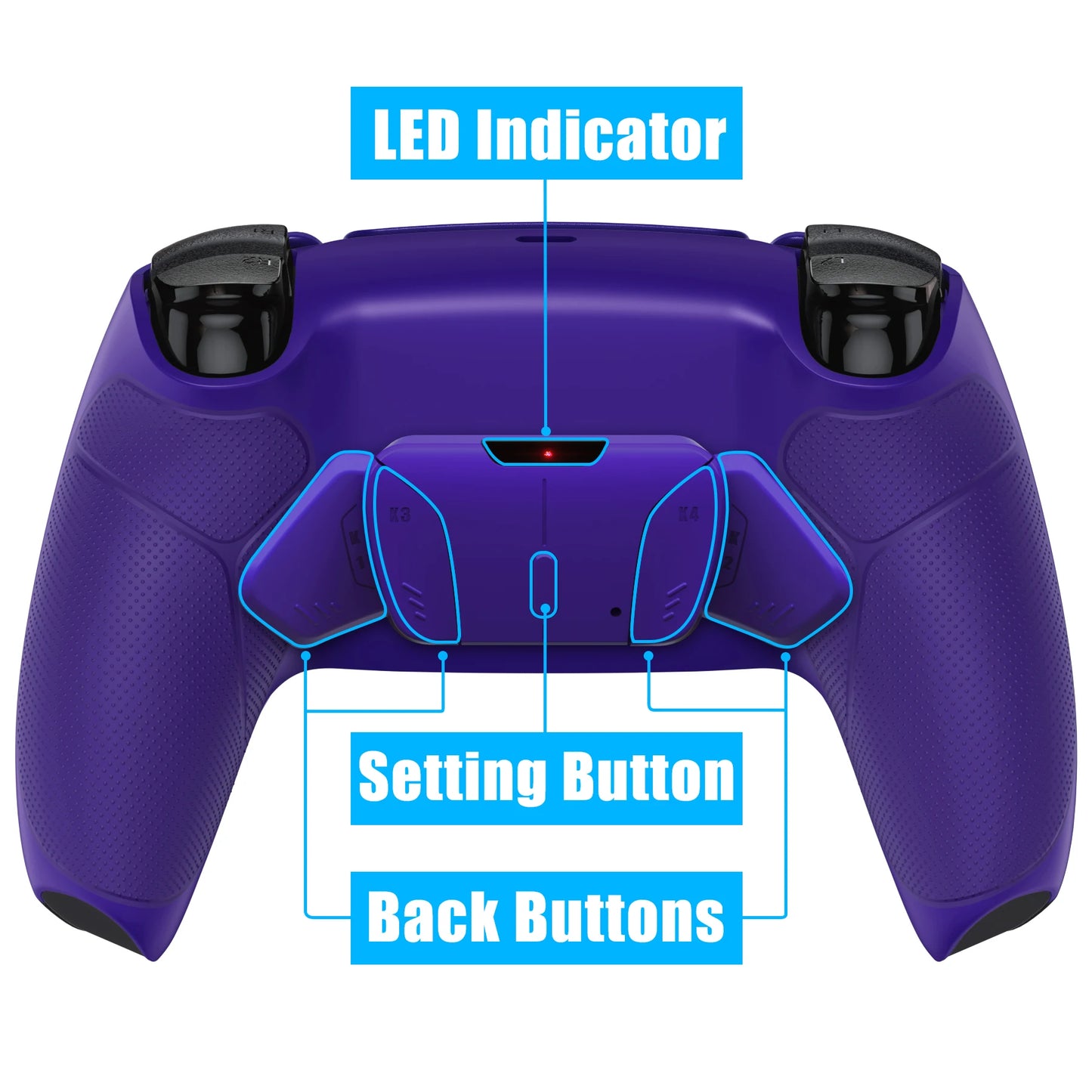 eXtremeRate Remappable RISE 4.0 Remap Kit, Upgrade Board & Back Shell & 4 Back Buttons for ps5 Controller BDM-010 & BDM-020