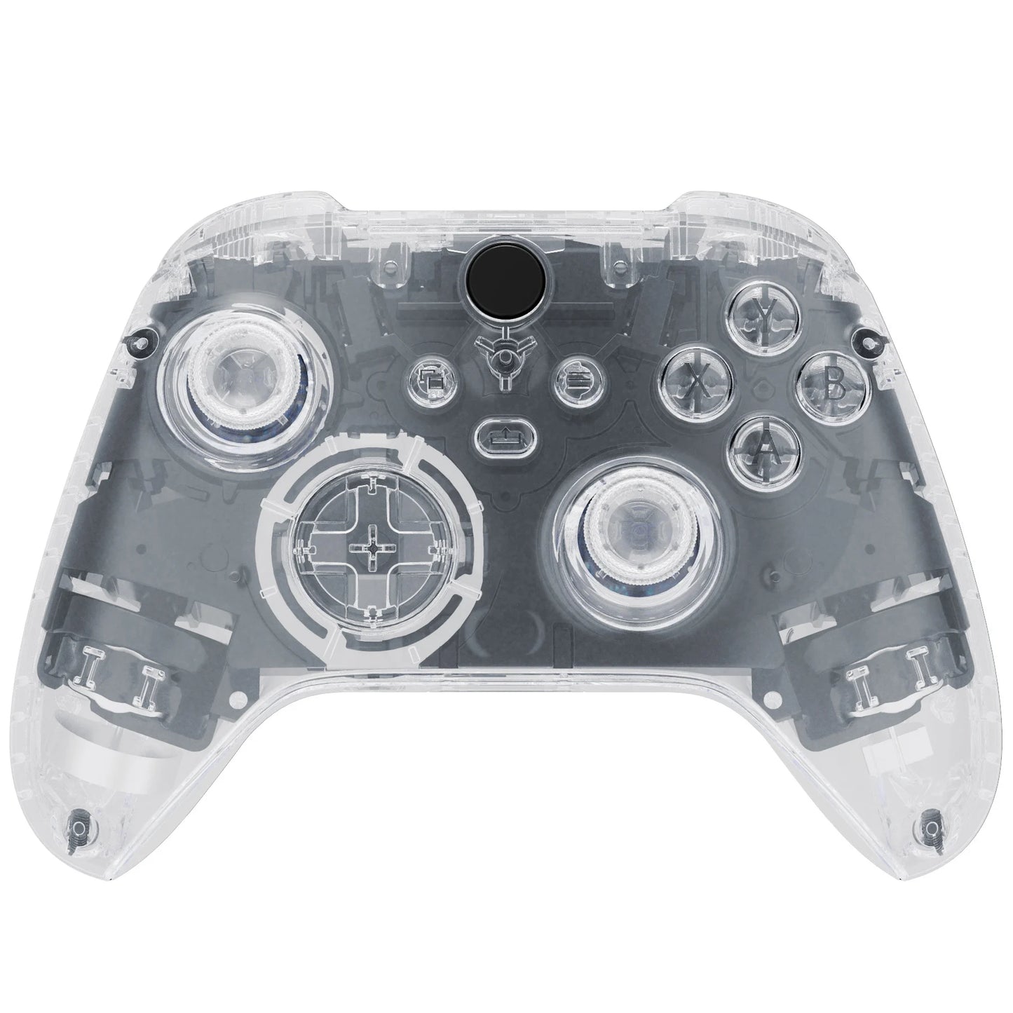 eXtremeRate Replacement Custom Transparent Controller Full Set Housing Shell with Buttons for Xbox Core Wireless Controller