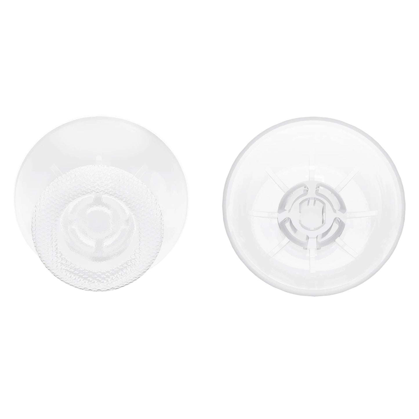 eXtremeRate 2 PCS Clear 3D Joystick Caps for PS5 for PS4 All Model Controllers Replacement Thumbsticks Analog Thumb Sticks Grip