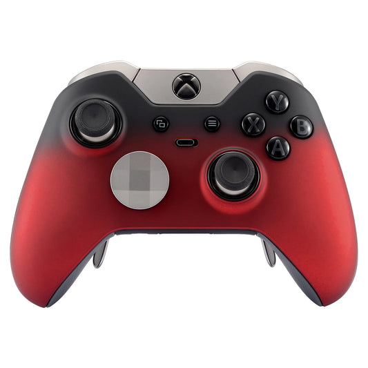 eXtremeRate Top Front Housing Shell Faceplate Cover for Xbox One Elite Controller - Shadow Red