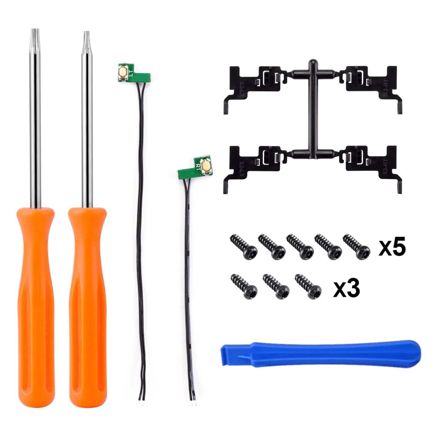 eXtremeRate Clicky Hair Trigger Kit Custom Flashshot Trigger Stop Flex Cable Shoulder Buttons for Xbox Core Wireless Controller