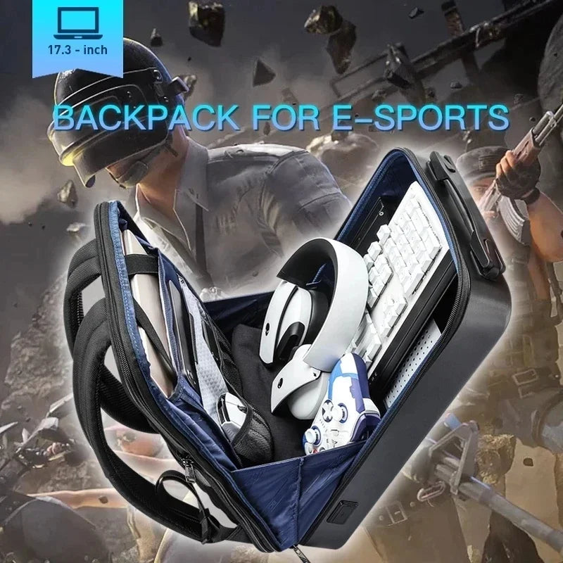 E-Sports Laptop Backpack 17.3Inch Backpack Anti-Theft Waterproof Bag College Backpack USB Charging Men Travel Gaming Pack