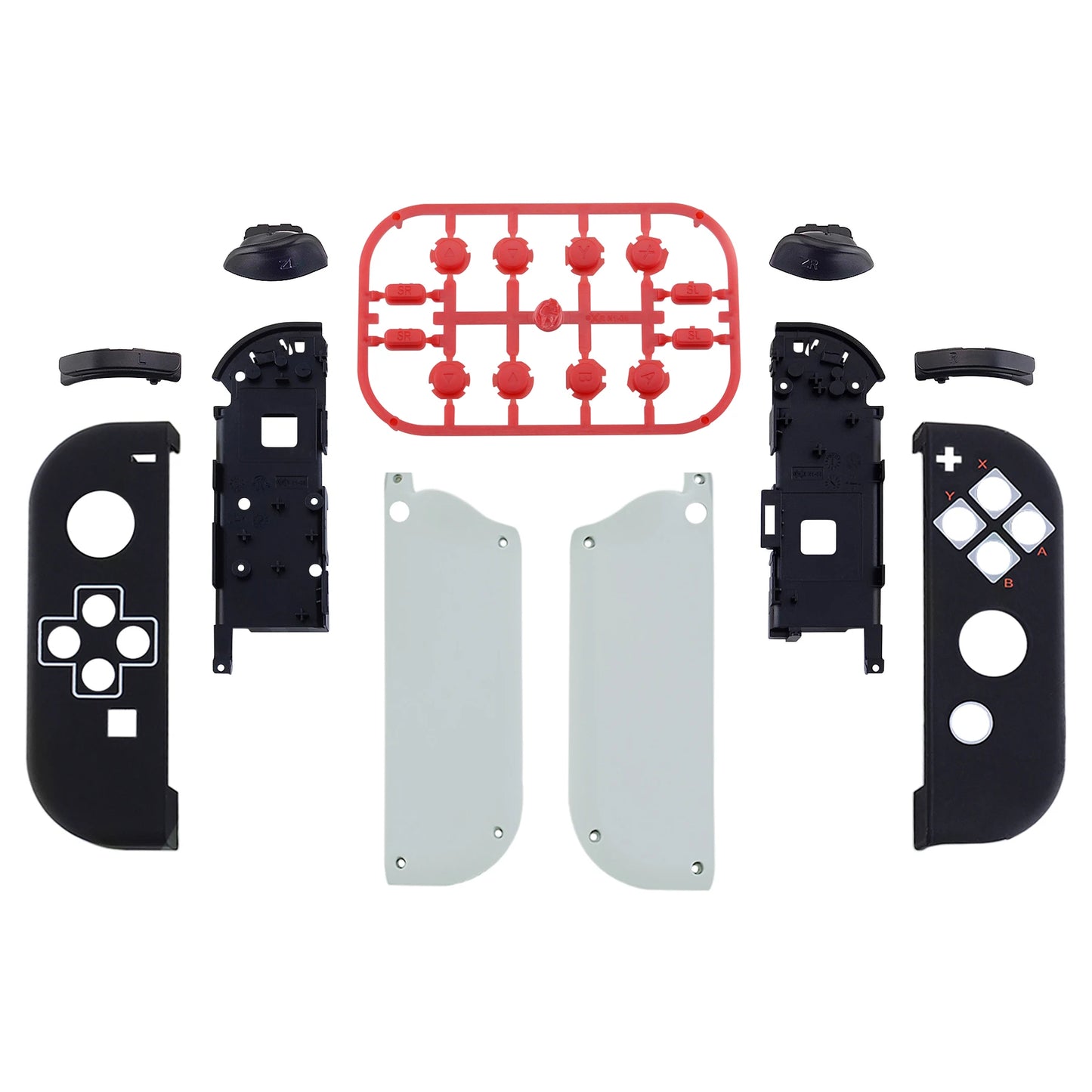 eXtremeRate Soft Touch Classics NES Style Housing Shell Case With Full Set Buttons for NS Switch JoyCon & OLED Joycon