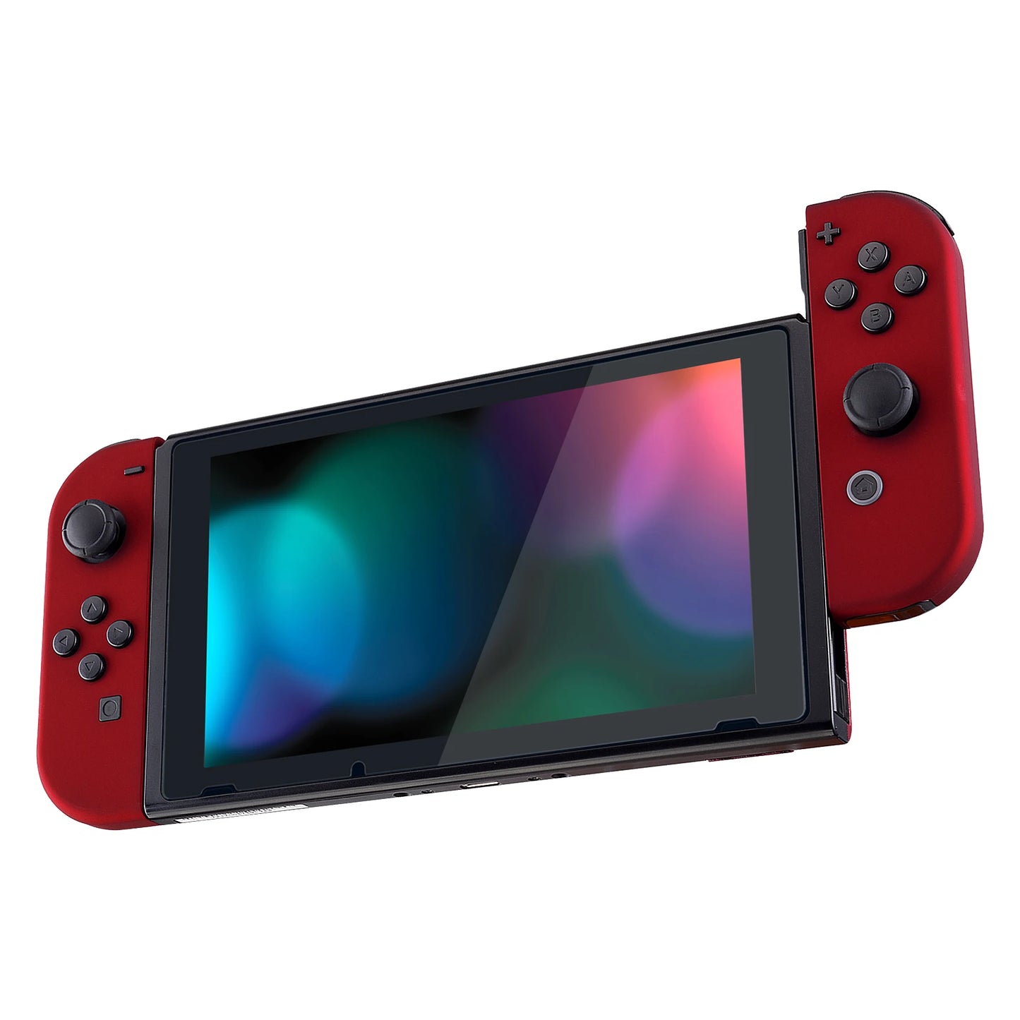 eXtremeRate Replacement Soft Touch Red Housing With Full Set Buttons Custom Shell Case for Nintendo Switch JoyCon & OLED JoyCon