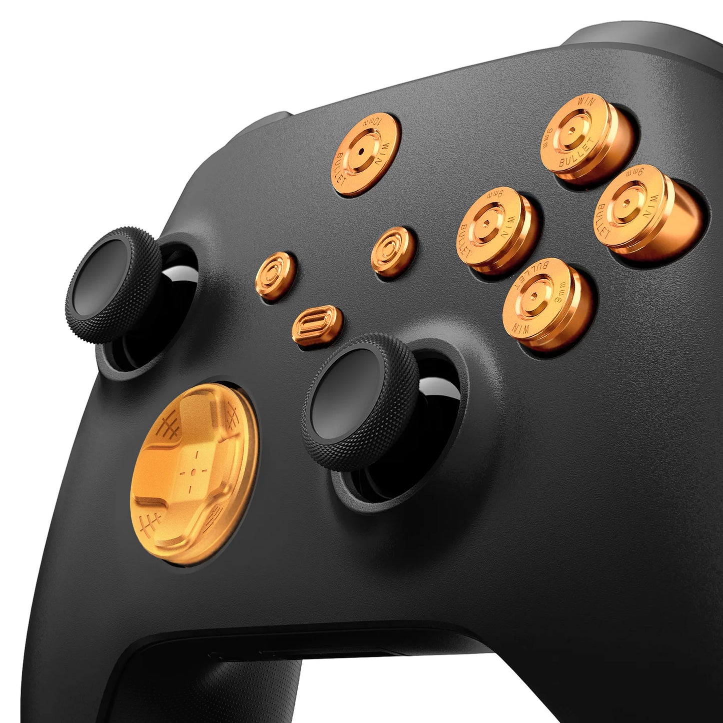 eXtremeRate 9 in 1 Custom Metal Buttons for Xbox Core Wireless Controller, Home ABXY Bullet Buttons for Xbox Series X/S