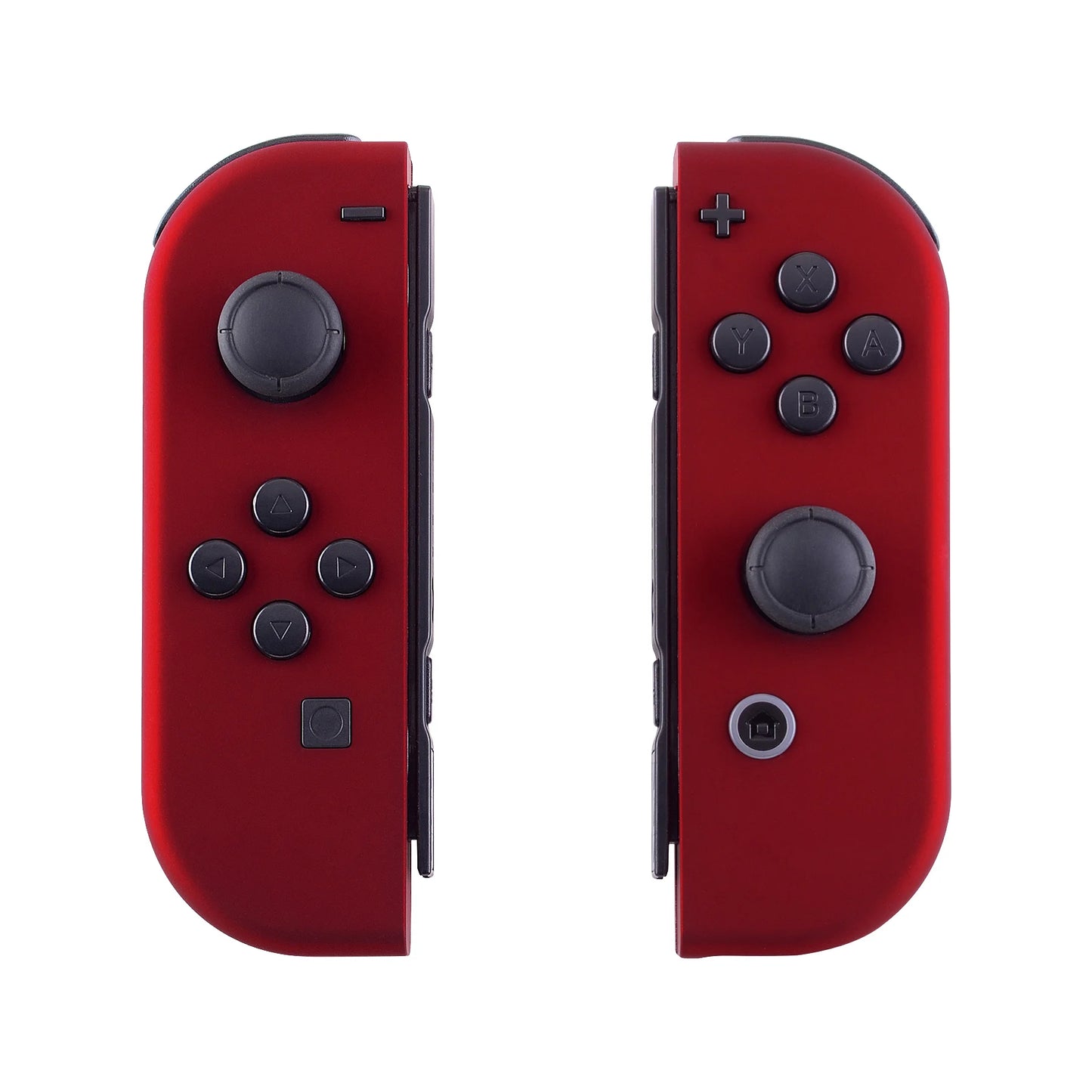 eXtremeRate Replacement Soft Touch Red Housing With Full Set Buttons Custom Shell Case for Nintendo Switch JoyCon & OLED JoyCon