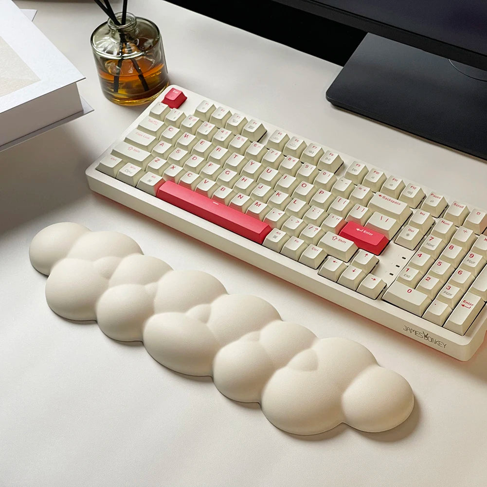 Candy Color Cloud Wrist Rest Keyboard Mouse Pad Ergonomic Keyboard Mousepad Gaming Non-Slip Pain Relief Wrist Rest Mouse Pad