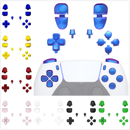 eXtremeRate Replacement D-pad R1 L1 R2 L2 Triggers Face Buttons, Full Set Buttons Compatible with ps5 Controller BDM-030 BDM-040