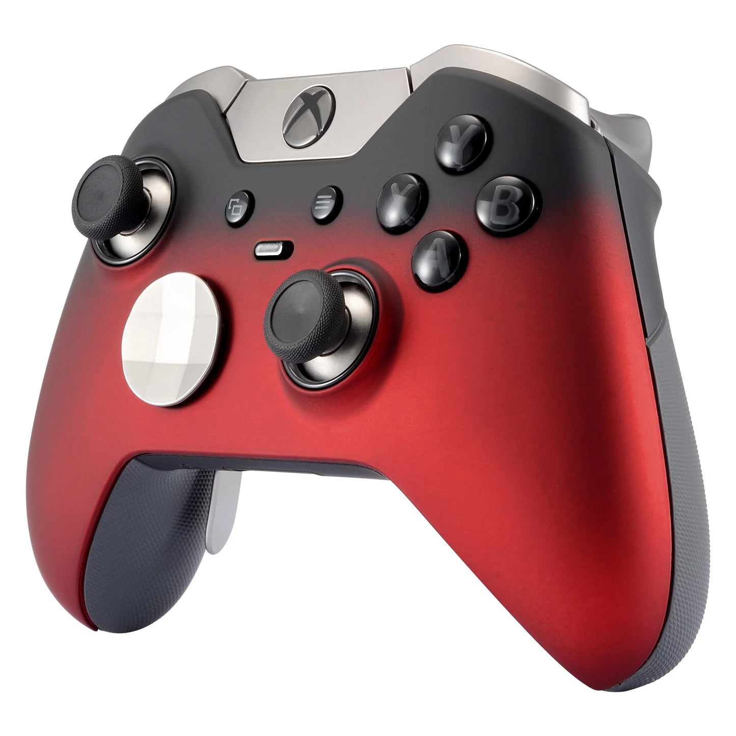 eXtremeRate Top Front Housing Shell Faceplate Cover for Xbox One Elite Controller - Shadow Red