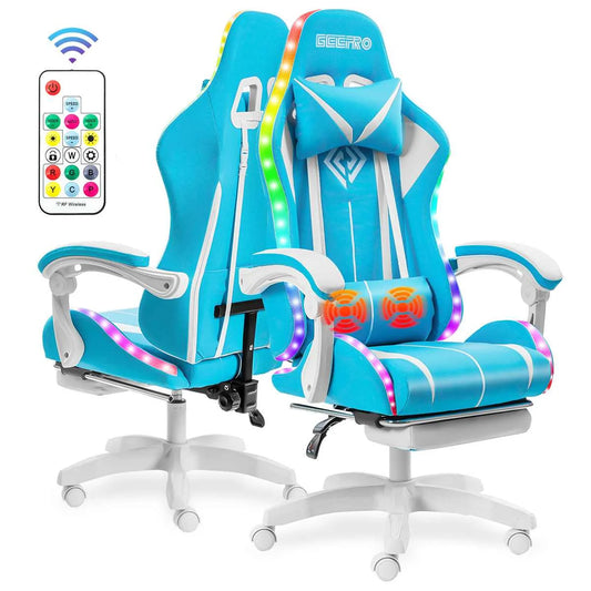 High Quality Gaming Chair RGB Light Office Chair Gamer Computer Chair Ergonomic Swivel Chair 2 Point Massage Gamer Chairs