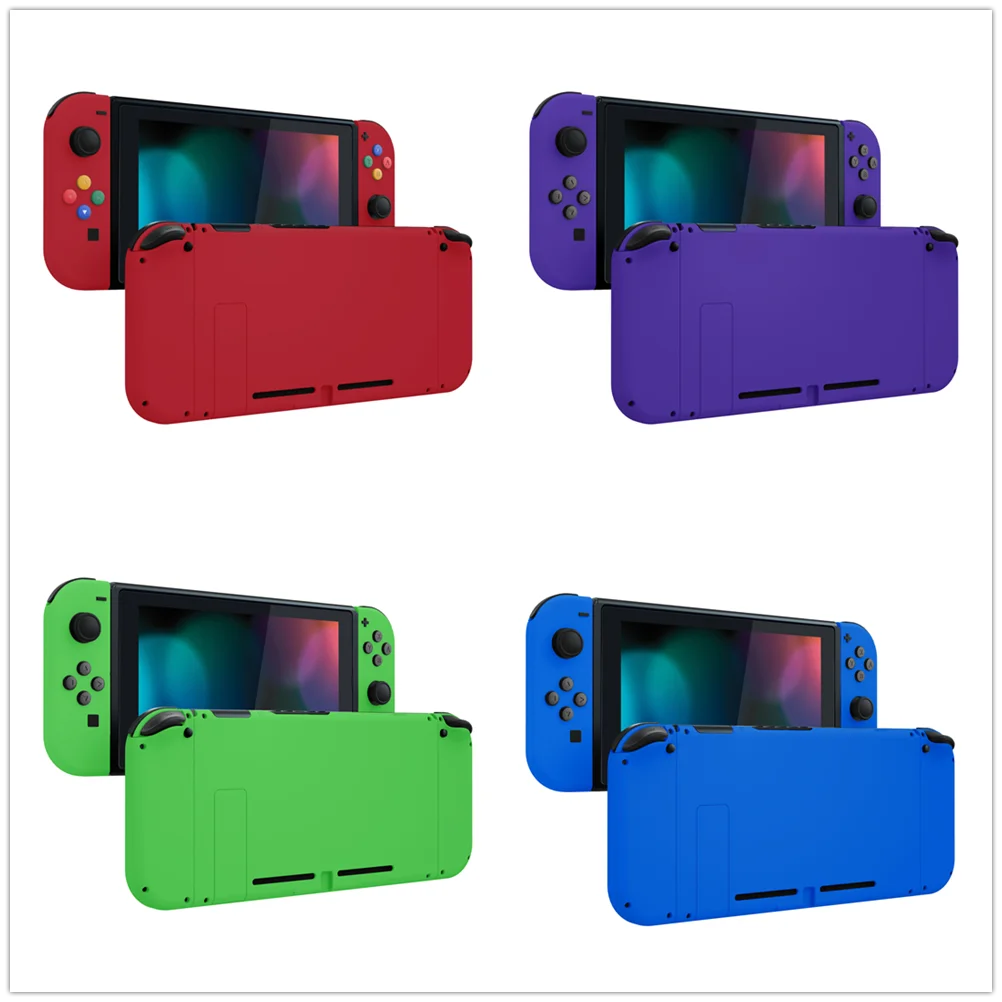 eXtremeRate DIY Replacement Back Shell Joycon Handheld Grips Kickstand with Full Set Buttons for NS Switch Console