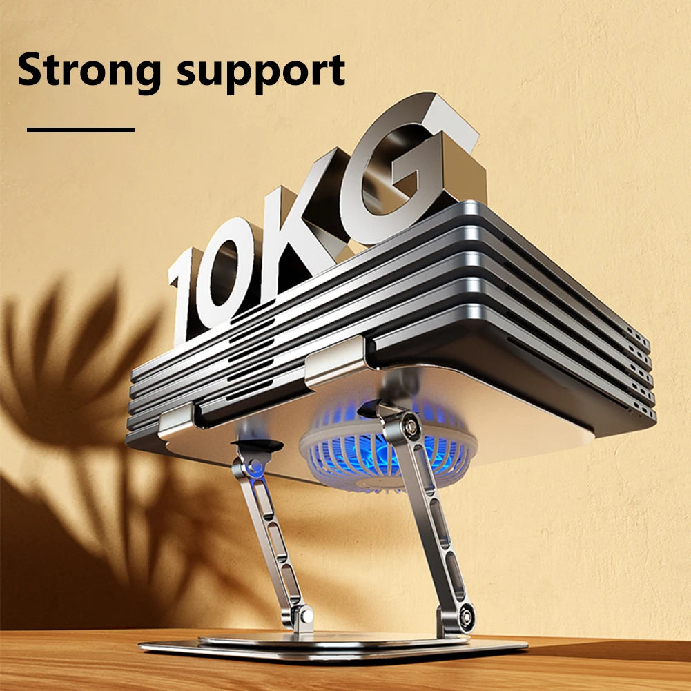 Foldable Cooling Support Portable Laptop Cooling Pad Aluminum Alloy With Fan for 10-17.3 Inch MacBook for iPad Stand Bracket