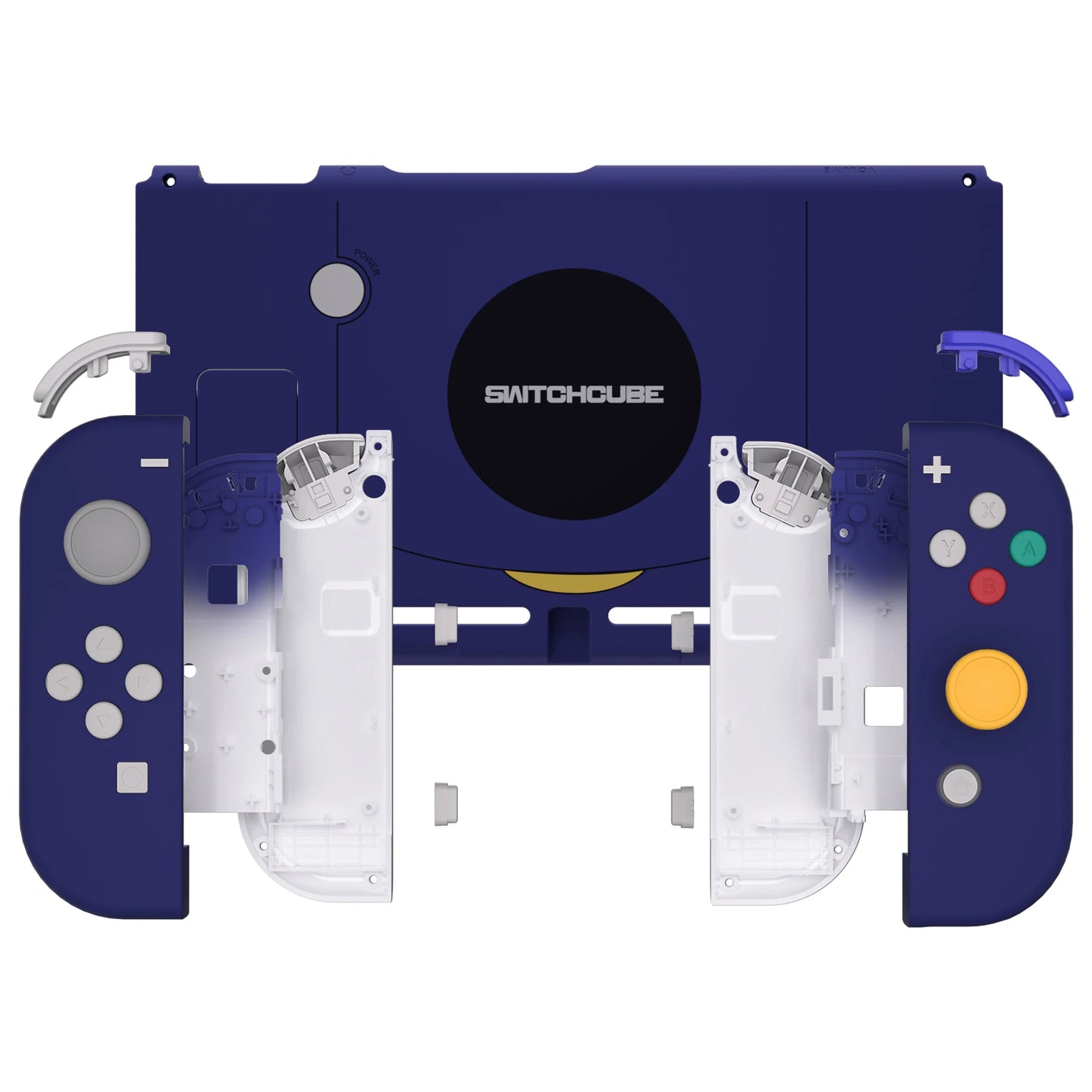 eXtremeRate Console Back Plate Controller Housing Shell w/Full Set Button for Nintendo Switch - Classic SwitchCube Style